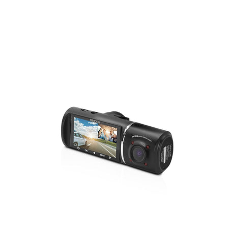 Minolta MNCD245T 3-Channel 1080p Car Camcorder with 2.45-Inch LCD and Rear Camera Black