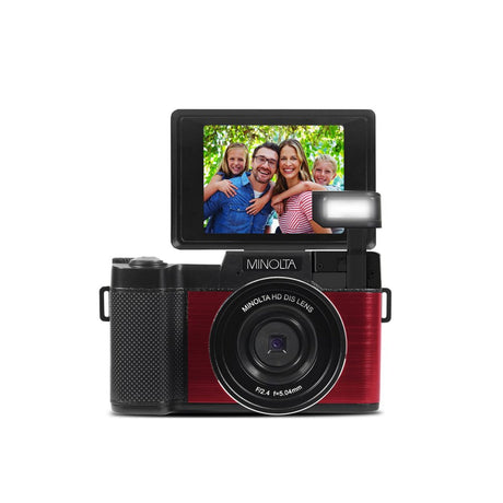 Minolta MND30 30 MP 2.7K Ultra HD Digital Camera Red