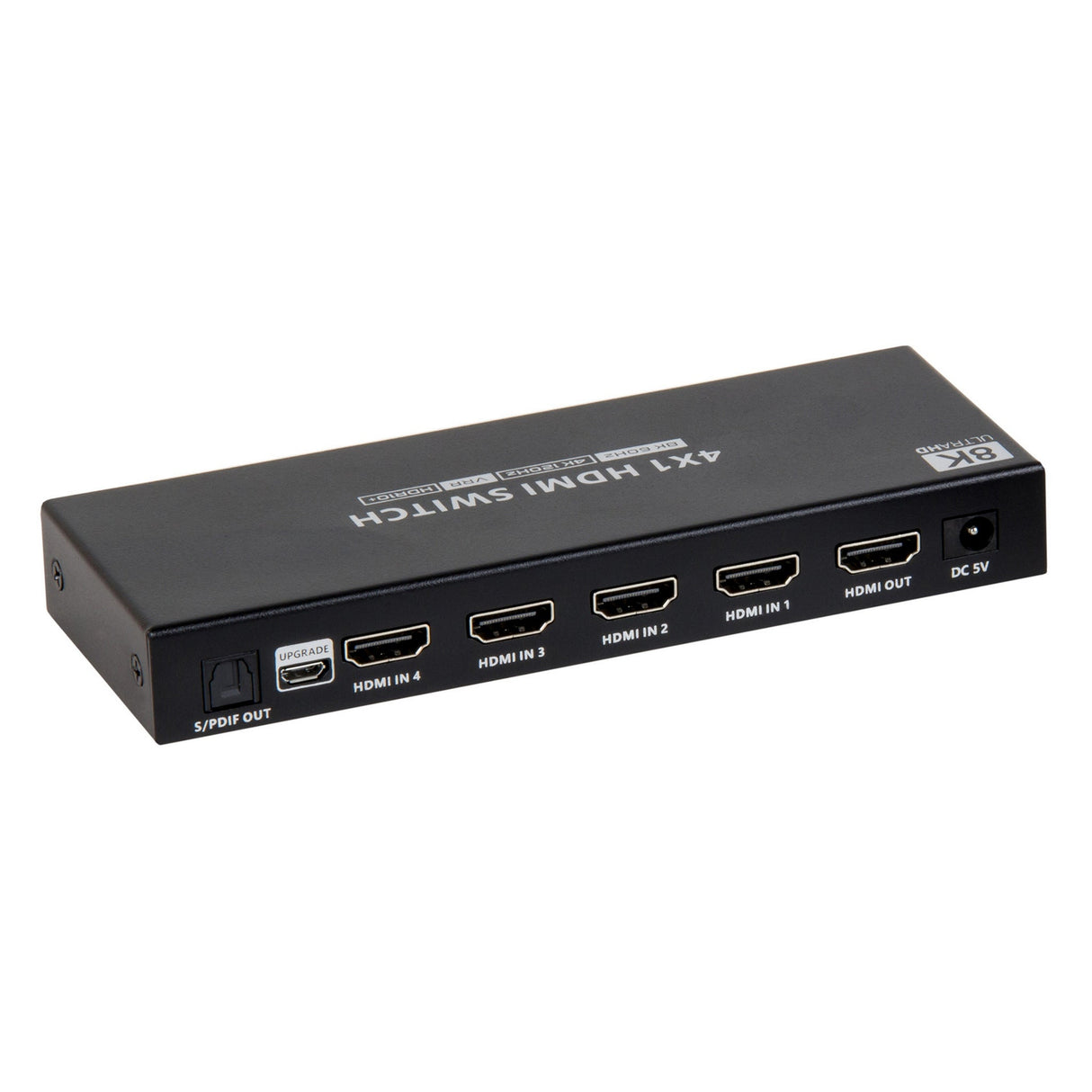 MuxLab 500513 HDMI 2.1 48Gbps 4x1 Switch with Audio De-Embedder