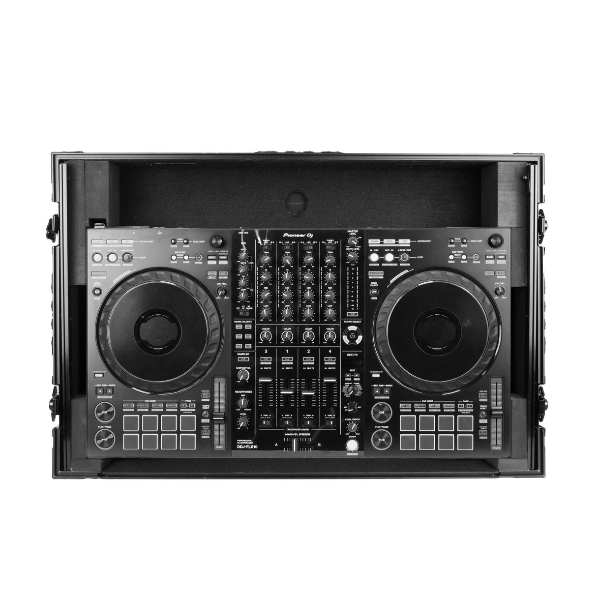 Odyssey FZGSDDJFLX10W1BL Black Label Glide Style Flight Case for Pioneer DJ DDJ-FLX10