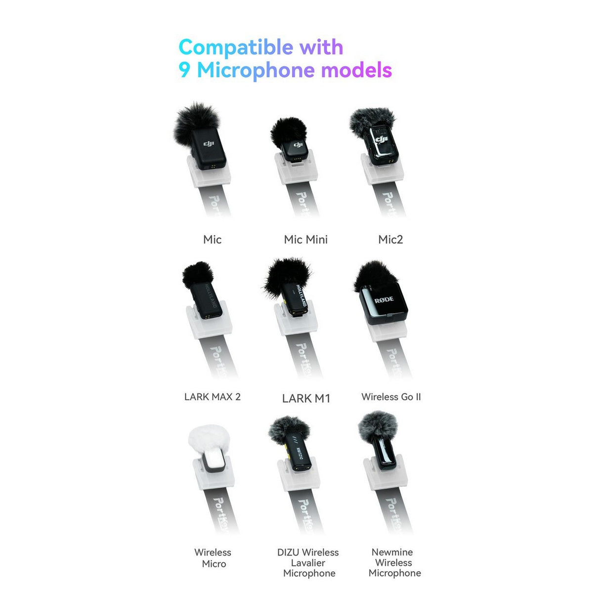 Portkeys Mic Roll Wireless Microphone Holder