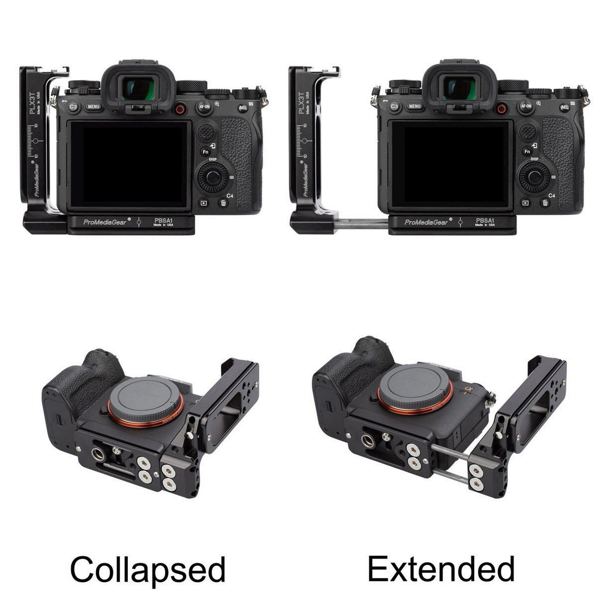 ProMediaGear PLSA1T Offset Arca-Swiss L-Bracket for Sony A1 / A7R V / A9 III / A1 II