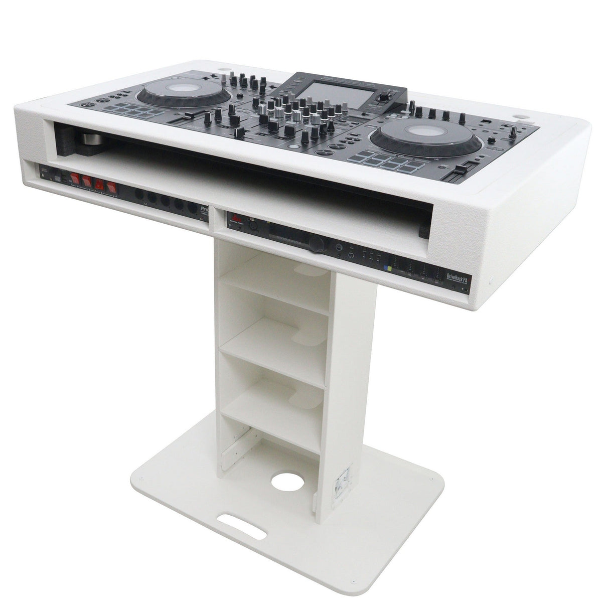 ProX XZF-DJCT W 2U CASE Control Tower DJ Podium for Pioneer DJ DDJ-REV7 XDJ-XZ DDJ-1000 RANE