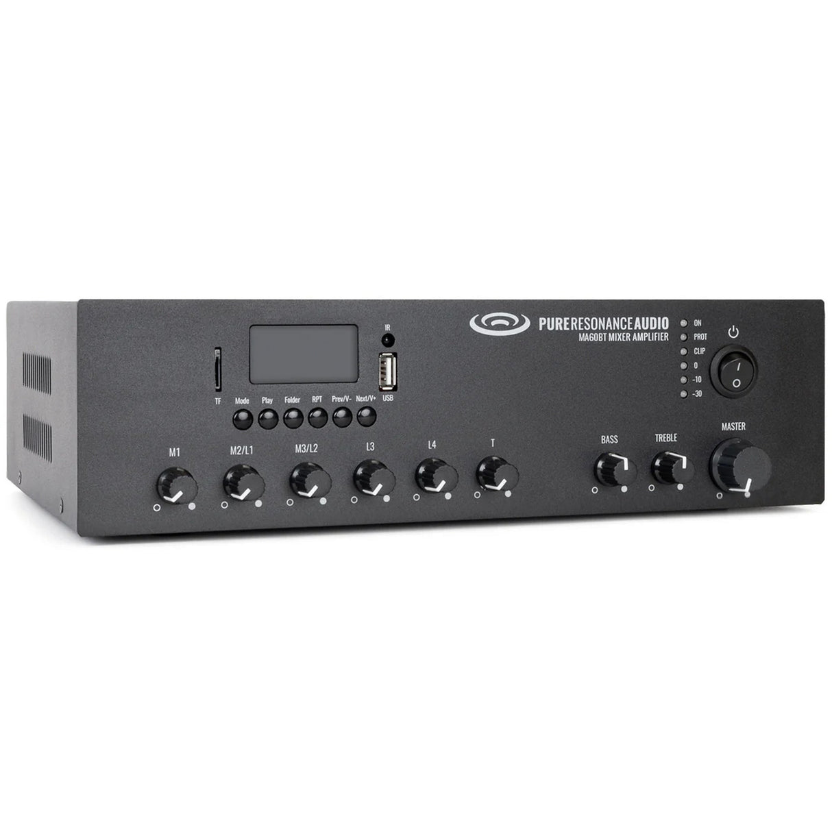 Pure Resonance Audio Background Music System with (4)SP8 Ceiling Tile Speakers and MA60BT Bluetooth Mixer Amplifier