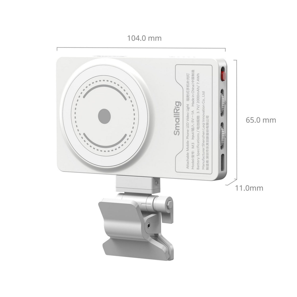 SmallRig 5640 M3 Attachable Mobile Phone LED Video Light White
