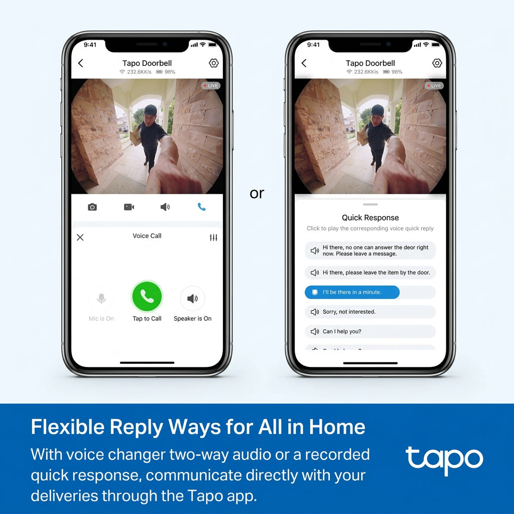 TP-Link Tapo D225 2K QHD Wi-Fi Video Doorbell With Chime