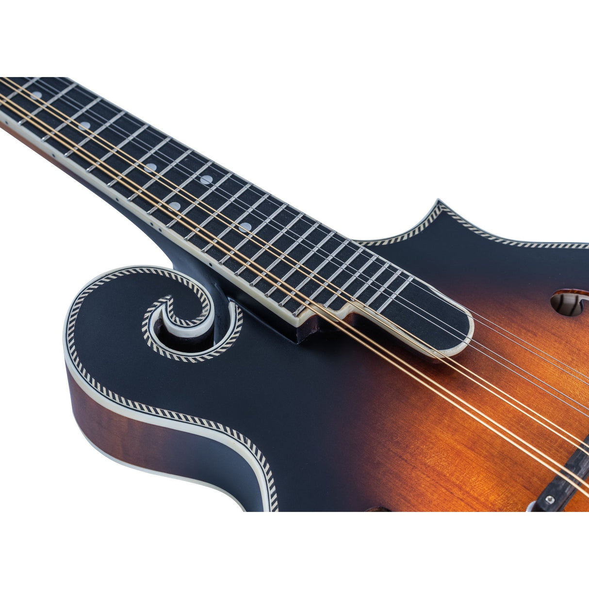 Washburn M3SEBRK F-Style Acoustic Electric Mandolin with Gig Bag. Bourbon Burst