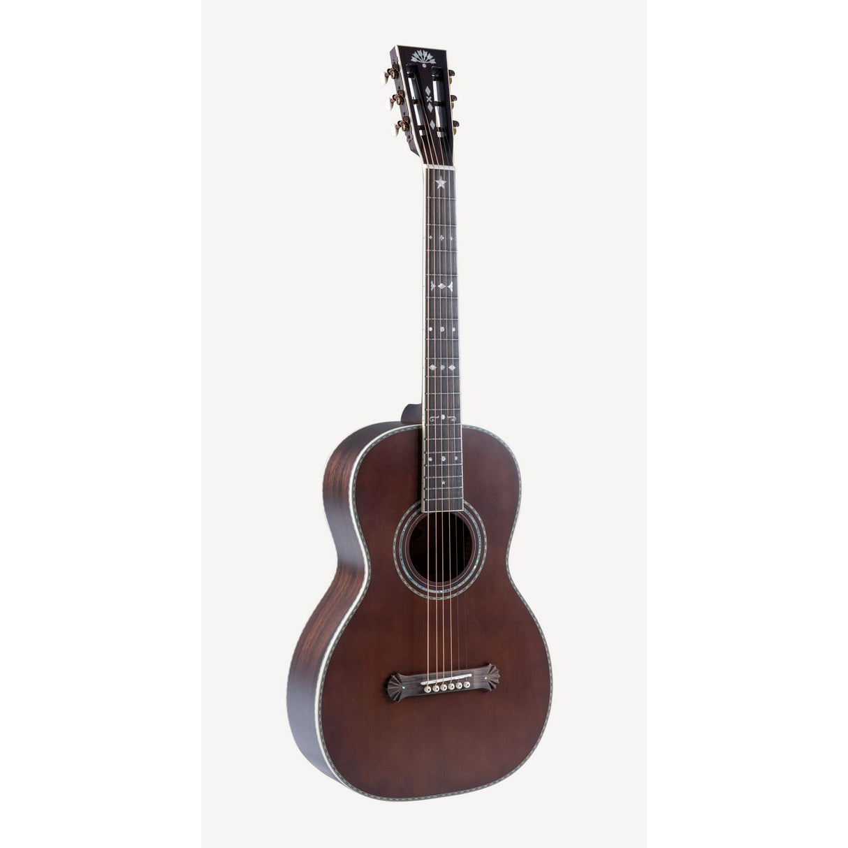 Washburn R310K Victorian Parlor Guitar, Antique Brown Matte Finish
