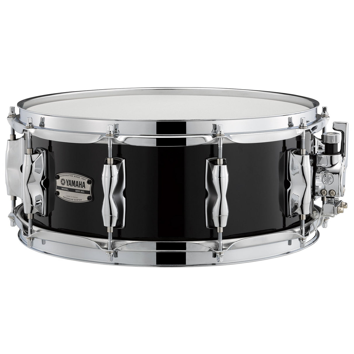 Yamaha Recording Custom Birch Snare Drum 10 1-Piece Lugs 1.6 Millimeter Steel Hoops - Solid Black / 14 x 5.5 inches