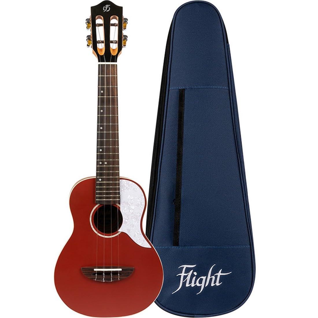 Flight Iris Solid Spruce Top Concert Ukulele - Red