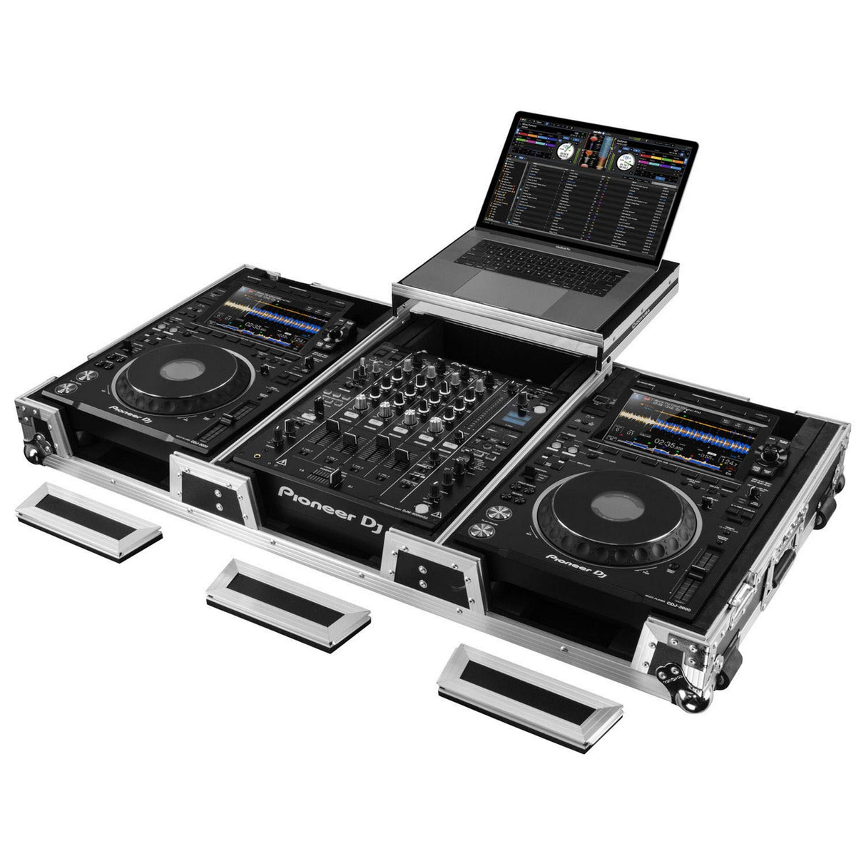 Odyssey DJ Coffin Case for 12-Inch Format DJ Mixer and 2 Media Players