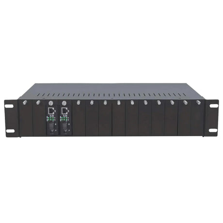TechLogix Networx TL-RKMC-14 14 Slot Rack-Mount Media Converter Chassis with Two Integrated Power Supplies