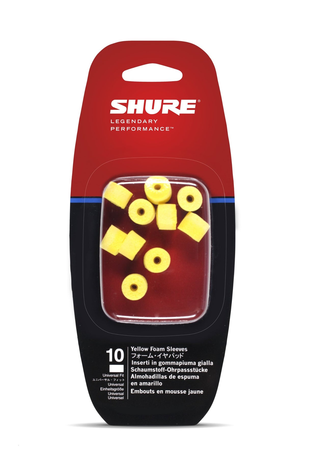 Shure EAYLF1-10 Yellow Foam Sleeves 5 Pair
