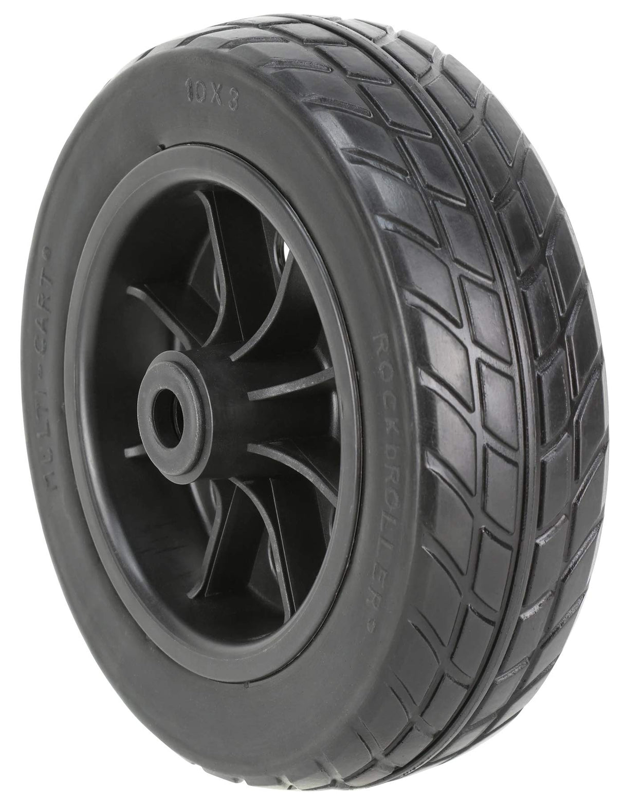 RockNRoller RWHLO10X3BK 10x3 R-Trac Wheel for R10 R12 2-Pack Black Hub