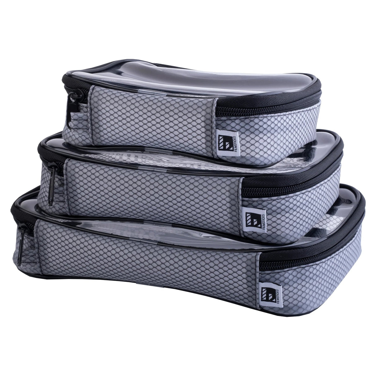 Filmsticks Set of Small Medium and Large TPU Transparent Cases Black