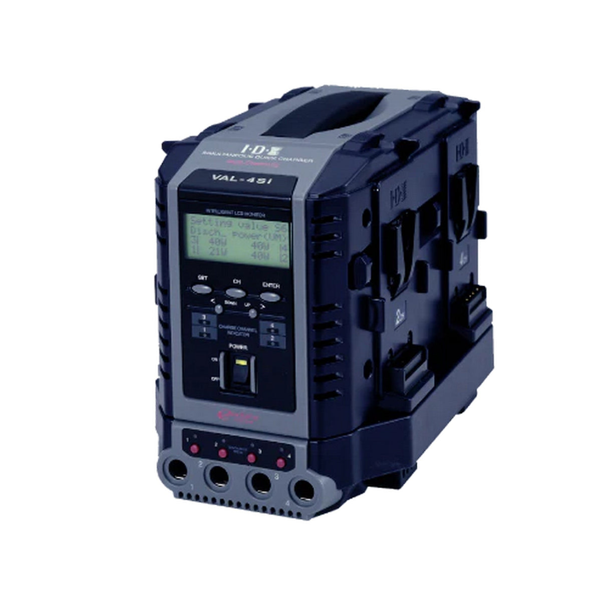 IDX VAL-4Si 4-Channel Simultaneous Li-ion V-Mount LCD Battery Charger