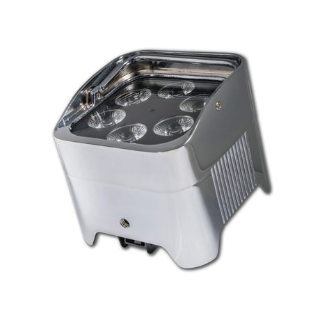 JMAZ Lighting MAD Par HEX 6XS RGBWA UV LED Battery Powered Fixture Chrome