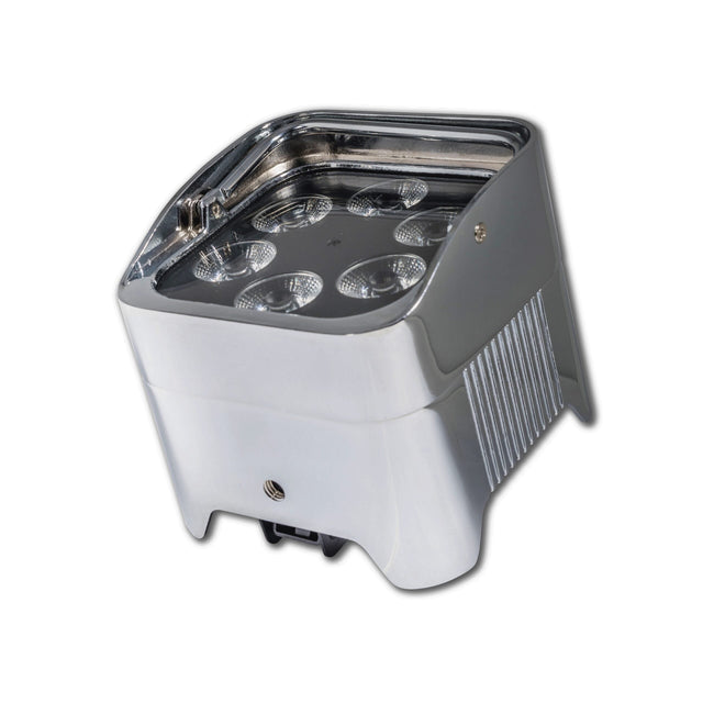 JMAZ Lighting MAD Par HEX 6XS RGBWA UV LED Battery Powered Fixture Chrome