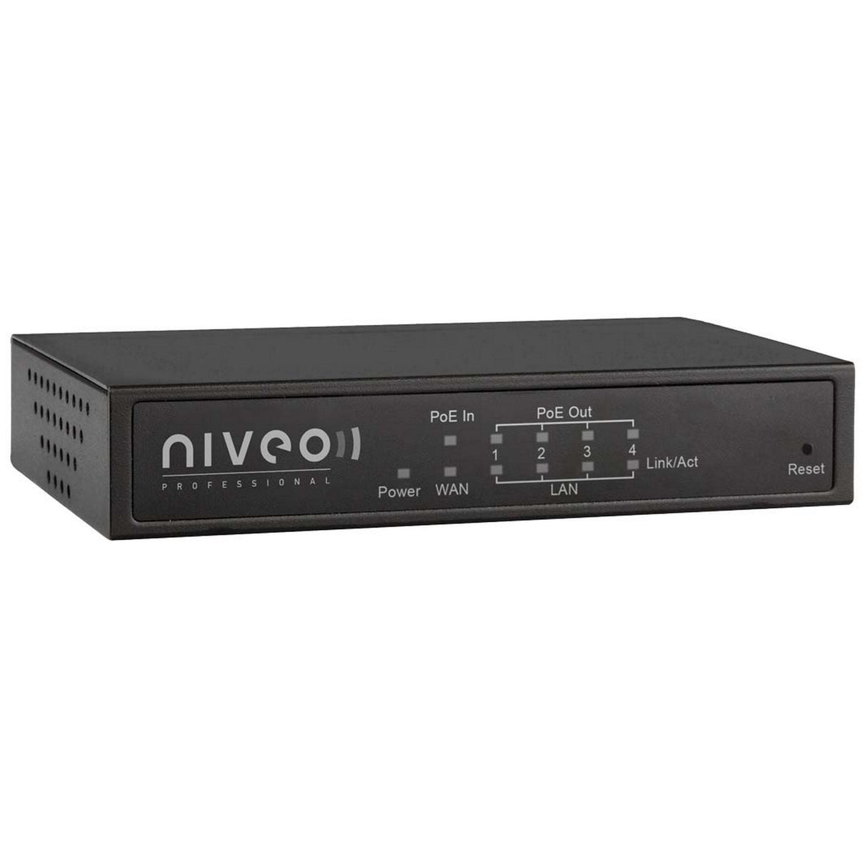 Niveo NR10 Small Form Factor Gigabit Router 1Gb Wan Integrated 4 Port GB Switch with PoE Plus