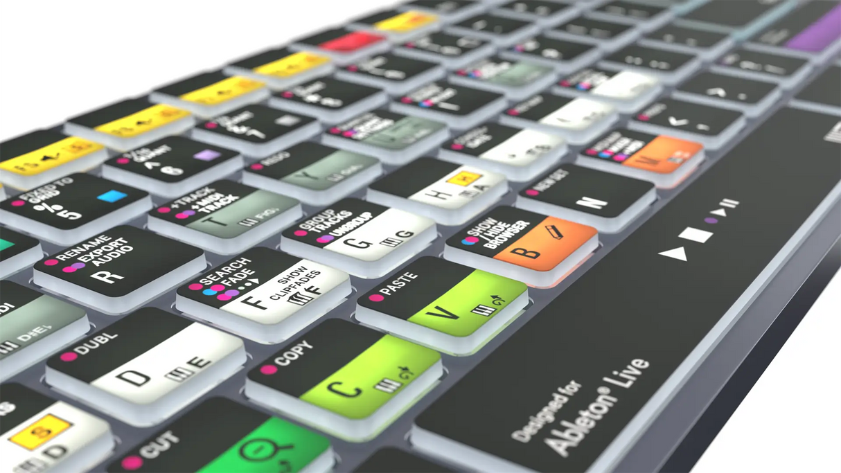 Logickeyboard TITAN Ableton Live Wireless Backlit Keyboard for Windows