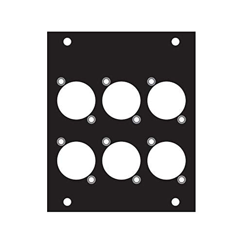 Ace Backstage Co. PNL-106R Aluminum P Panel with 6 Connectrix Cutouts