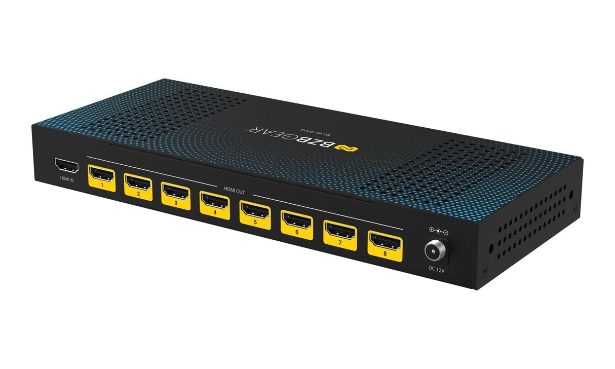 BZBGEAR BG-8K-DA18 1x8 HDMI 2.1 8K Splitter with Downscaling & Audio De-Embedding