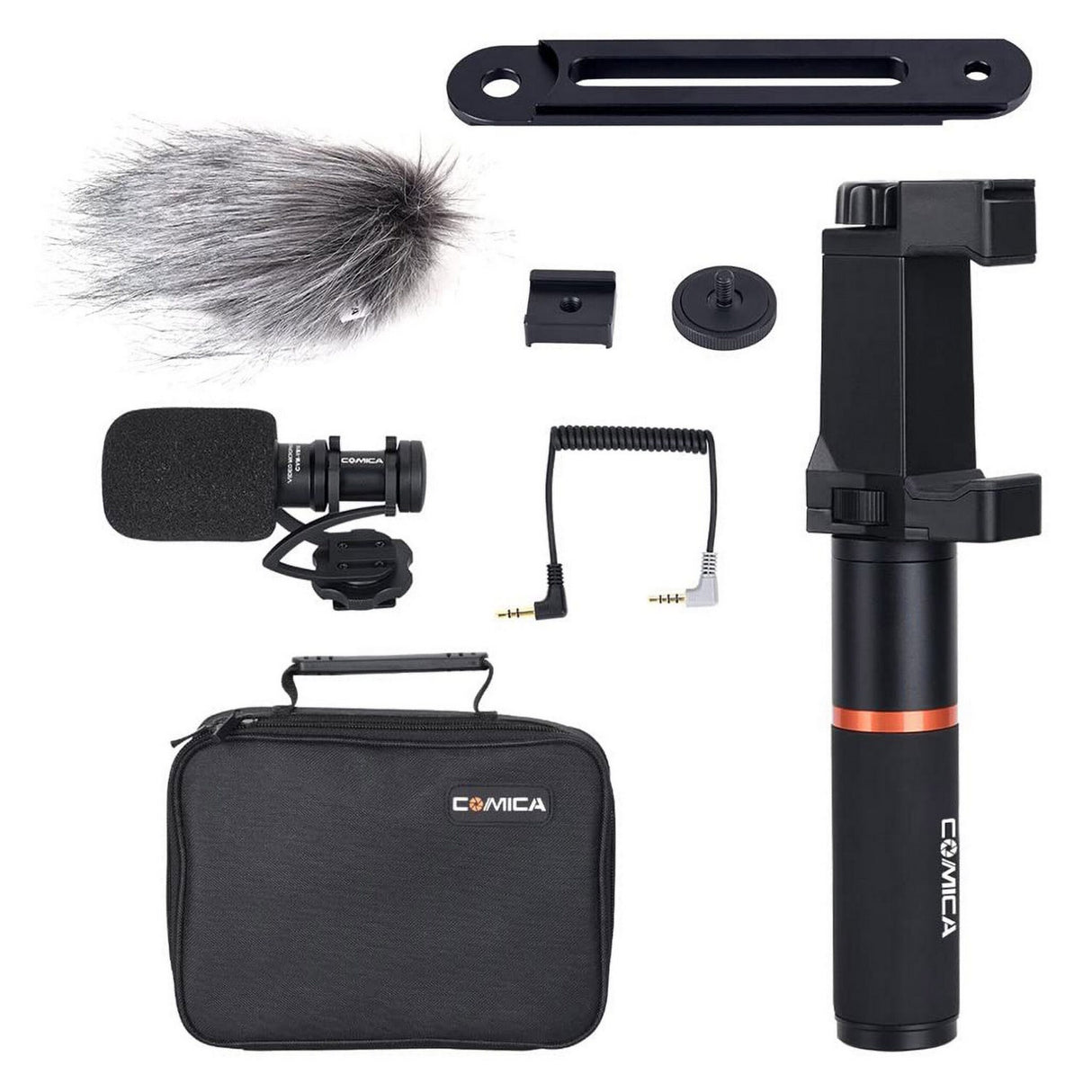 Comica CVM-VM10-K4 Full Metal Mini Compact On-Camera Directional Shotgun Video Microphone Kit