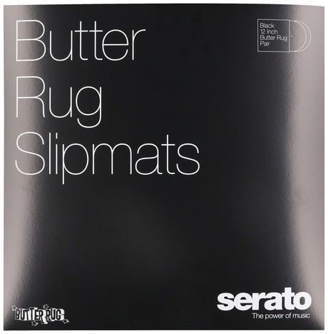 Serato 12-Inch Butter Rug Slipmat Black Mat White Logo