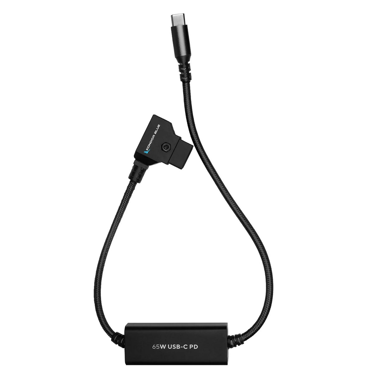 Kondor Blue 16-Inch D-Tap to USB-C Power Delivery Cable for R5C Raven Black