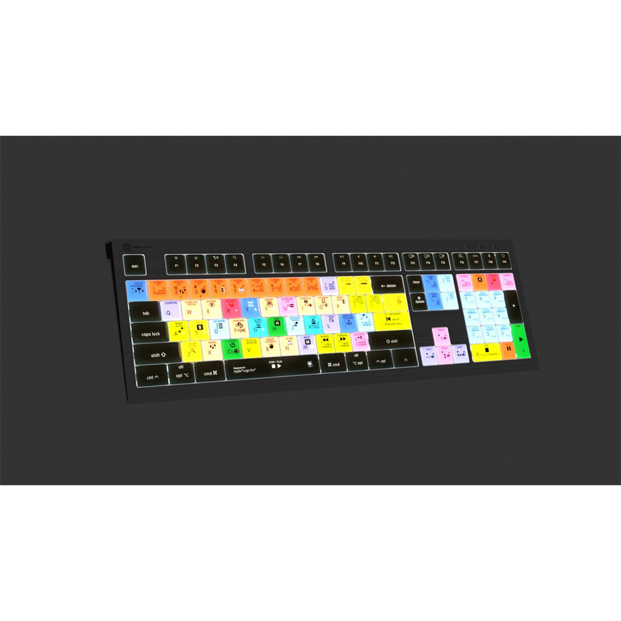 Logickeyboard LKB-LOGXP2-A2M-US Apple Logic Pro X2 MAC Astra 2 Backlit Shortcut Keyboard