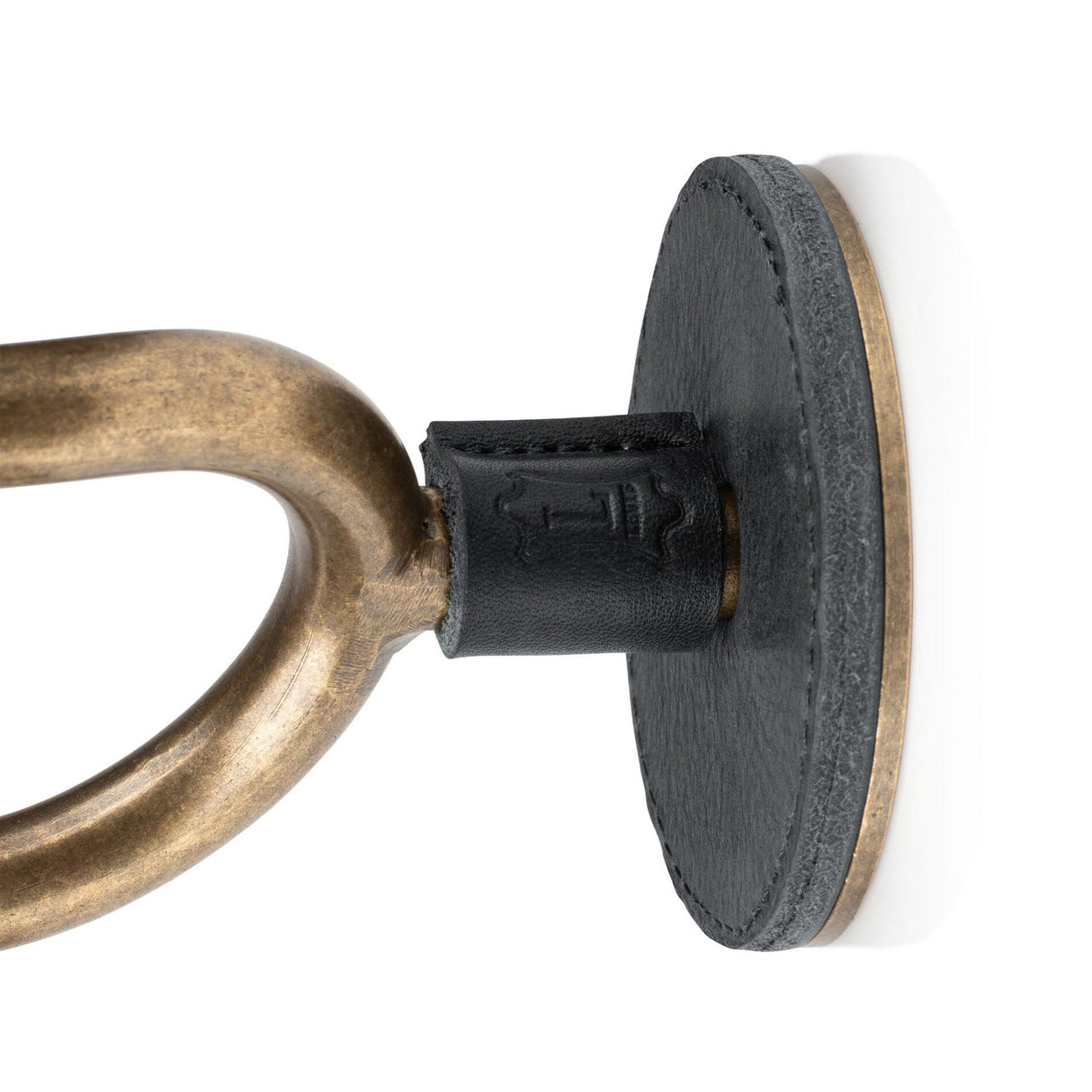 Levy’s Brass Forged Guitar Hanger with Black Leather - accessories