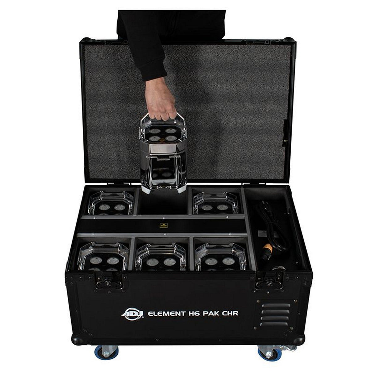 ADJ Element H6 Pak Chr All-In-One RGBAW + UV LED PAR Pack Chrome