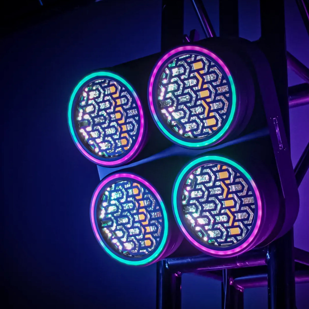 Blizzard Lighting Lux Quadra X4 High-Output Quad-Cell Blinder with RGB Aura and Ring Effects