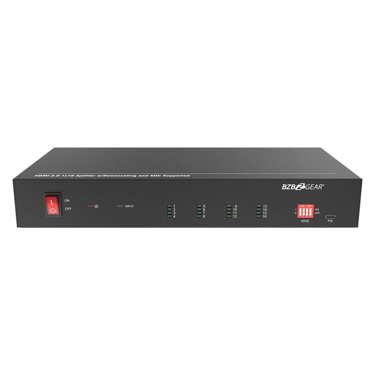 BZBGEAR BG-UHD-DA1X16 HDMI V2.0 1X16 Splitter with Downscaling and AOC Supported
