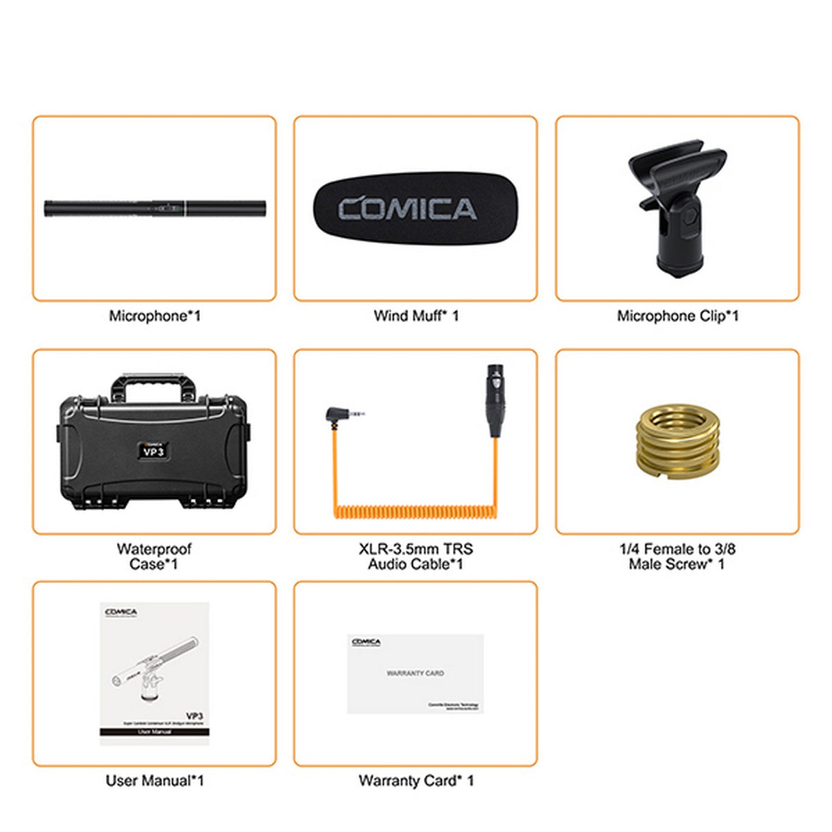 COMICA VP3 Super Cardioid XLR Condenser Microphone