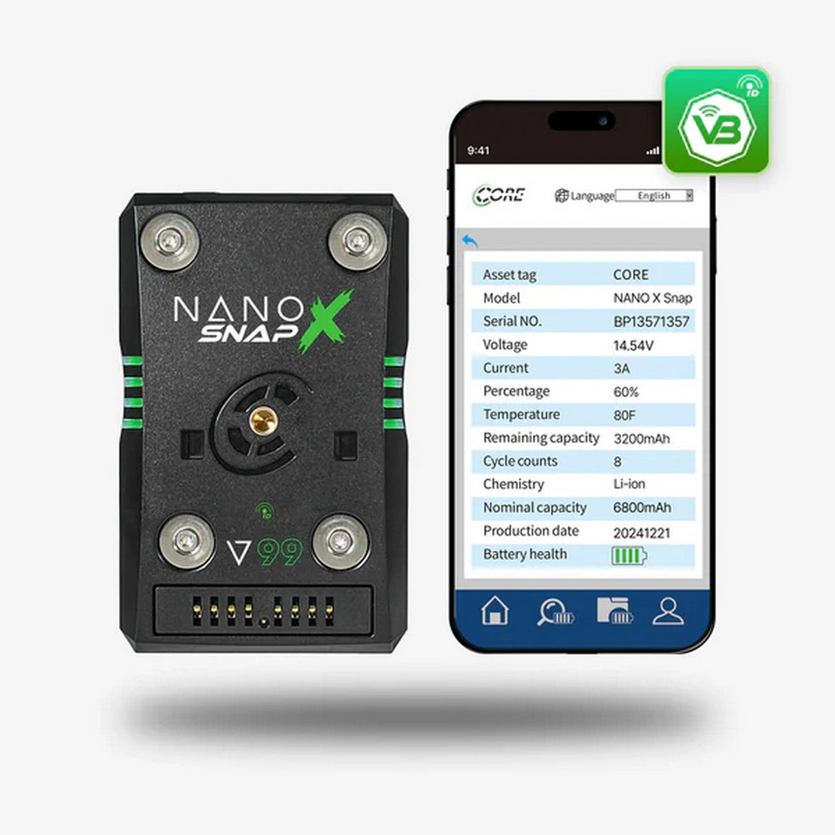 Core SWX NANO X SNAP 99Wh Series Camera Battery, V-Mount