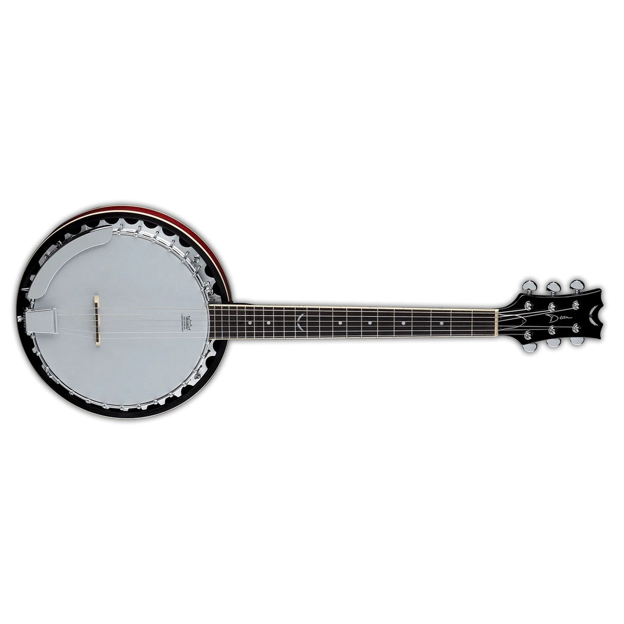 Dean Guitars Backwoods 6 Banjo Guitar Six String with Pickup Black Chrome - guitar