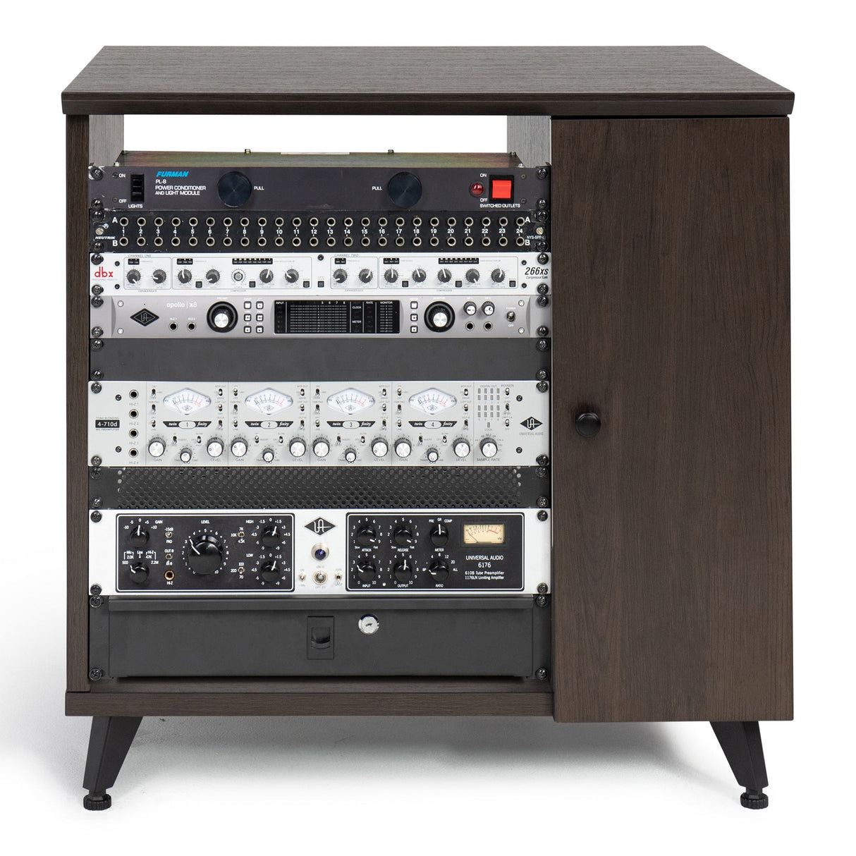 Gator GFW-ELITESIDECAR-BRN Elite Series Sidecar Rack Cabinet with Shelf Brown