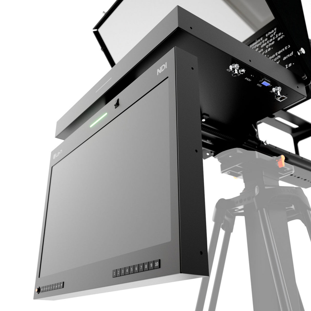 Ikan PT419W-PTZ-NDI-TMN-TK Aura 19-Inch POE++ PTZ NDI Teleprompter Talent Monitor with Full Encoding/Decoding IP Tally