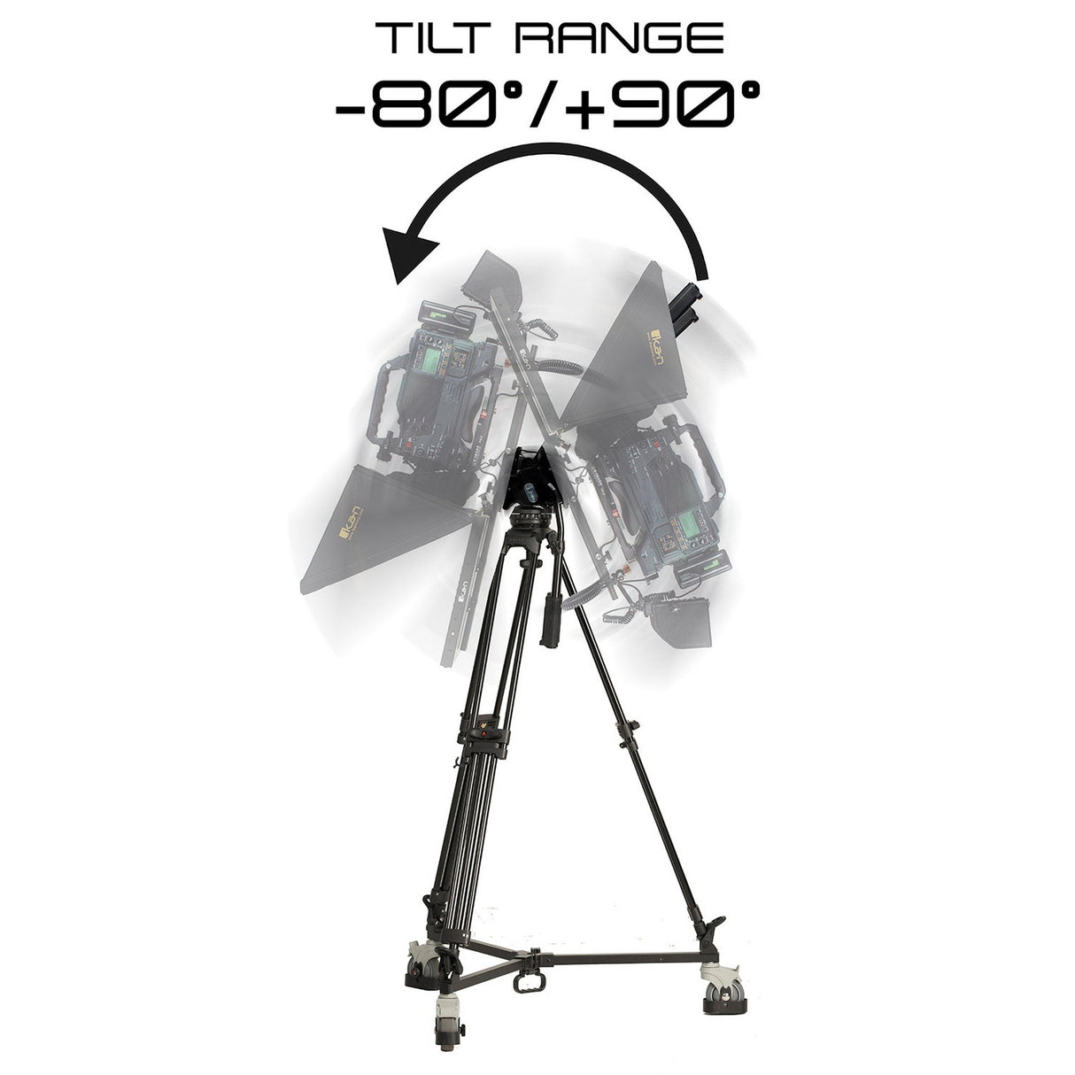 Ikan PT419W-TK-TRIPOD 19-Inch Widescreen Teleprompter, Tripod, Dolly Turnkey, and Travel Kit