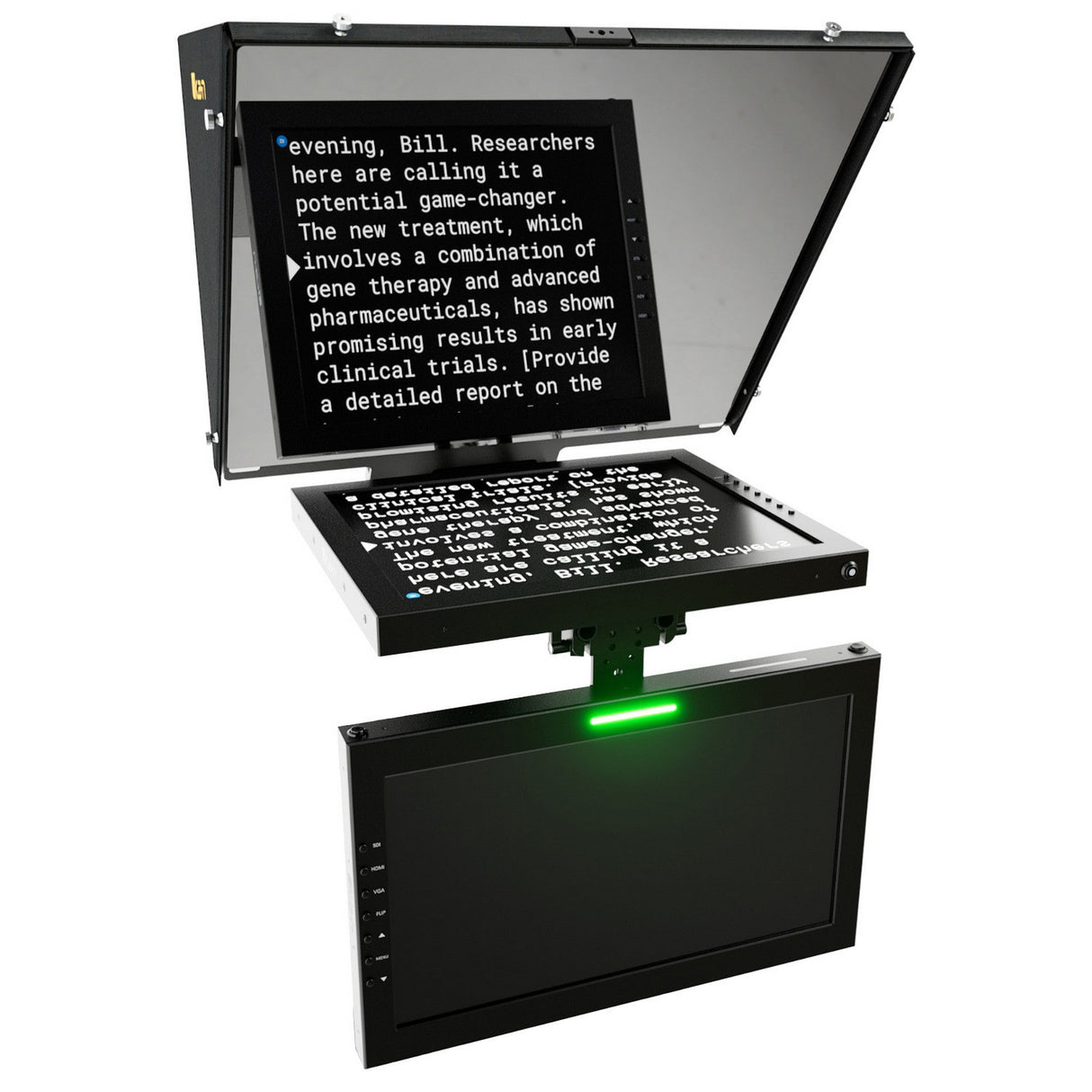 Ikan 15-Inch Teleprompter Pedestal and Dolly Turnkey System