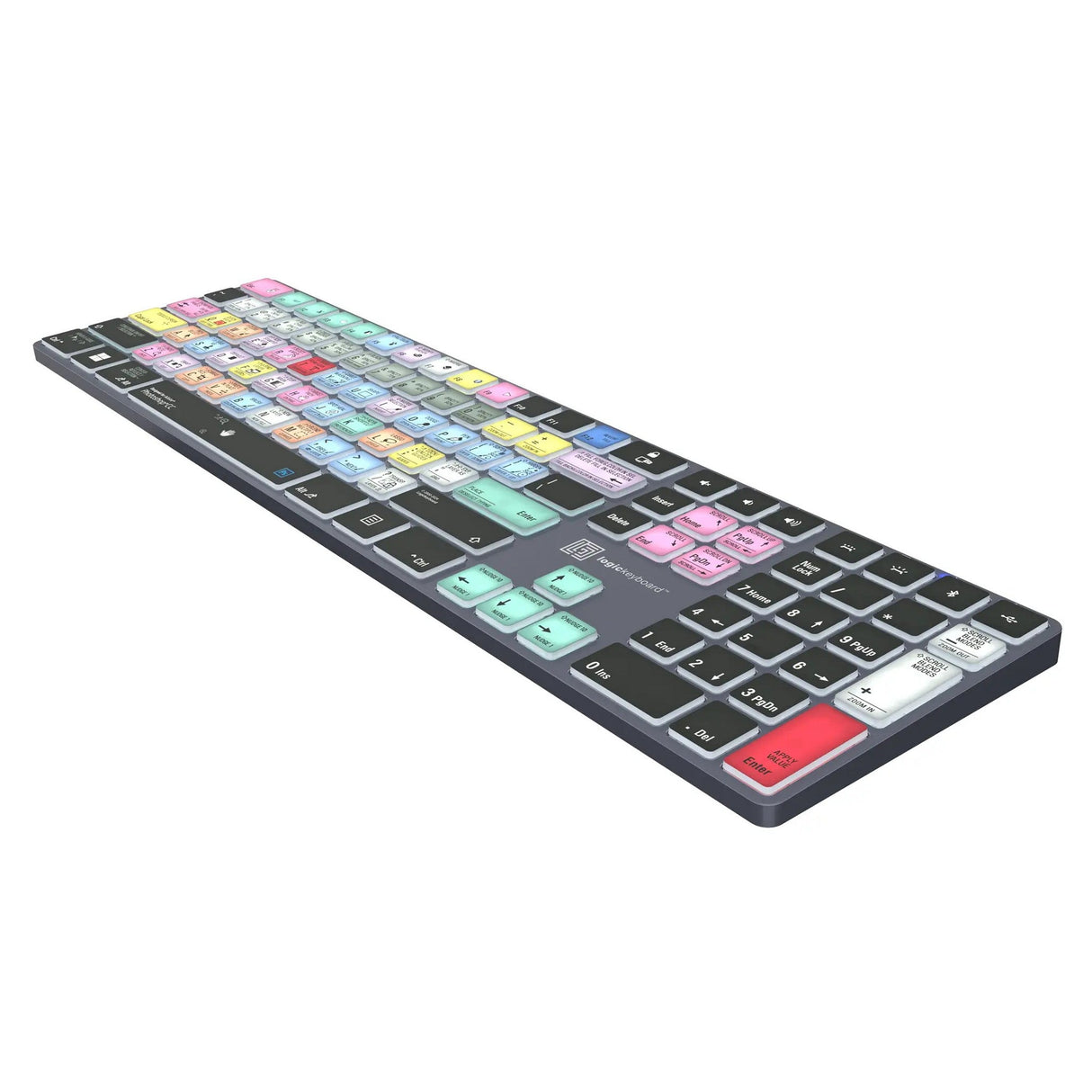 Logickeyboard TITAN Wireless Backlit Keyboard for Adobe Photoshop CC US Windows