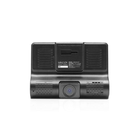 Minolta MNCD410T 3-Channel 1080p Car Camcorder with 4.0-Inch LCD and Rear Camera Black