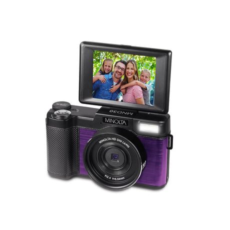 Minolta MND30 30 MP 2.7K Ultra HD Digital Camera Purple