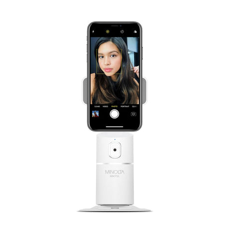 Minolta MNOT2L Smart Face-Tracking Mount System Lithium-Ion Powered White