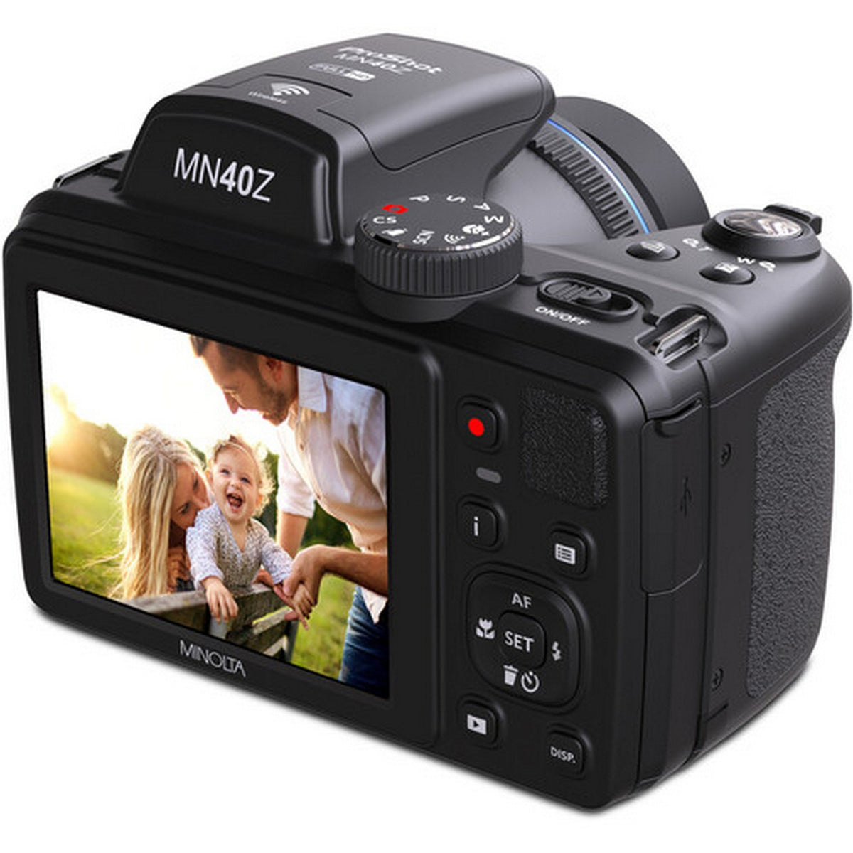 Minolta MN40Z-BK 20MP 40x Optical Zoom Wi-Fi Bridge Camera