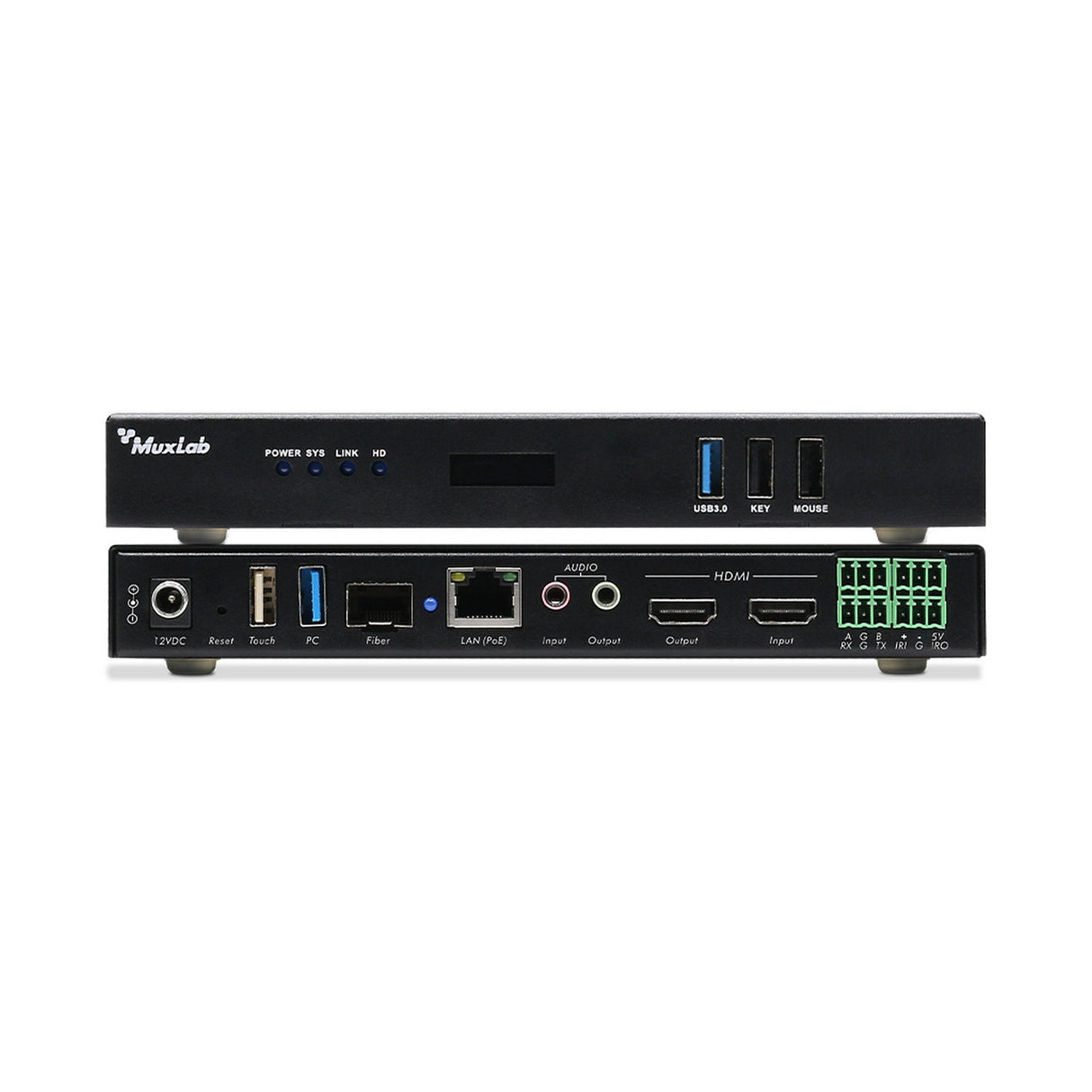 MuxLab 500861 HDMI Over IP PoE Seamless Transceiver 4K60 for AV Over IP Systems