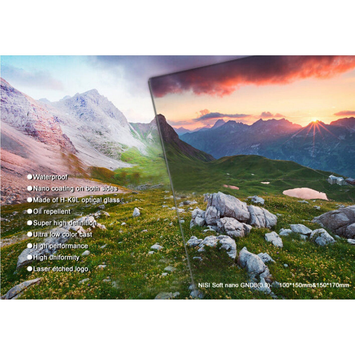 NiSi 150x170mm Nano IR Soft Graduated Neutral Density Filter ND16 (1.2) 4 Stop