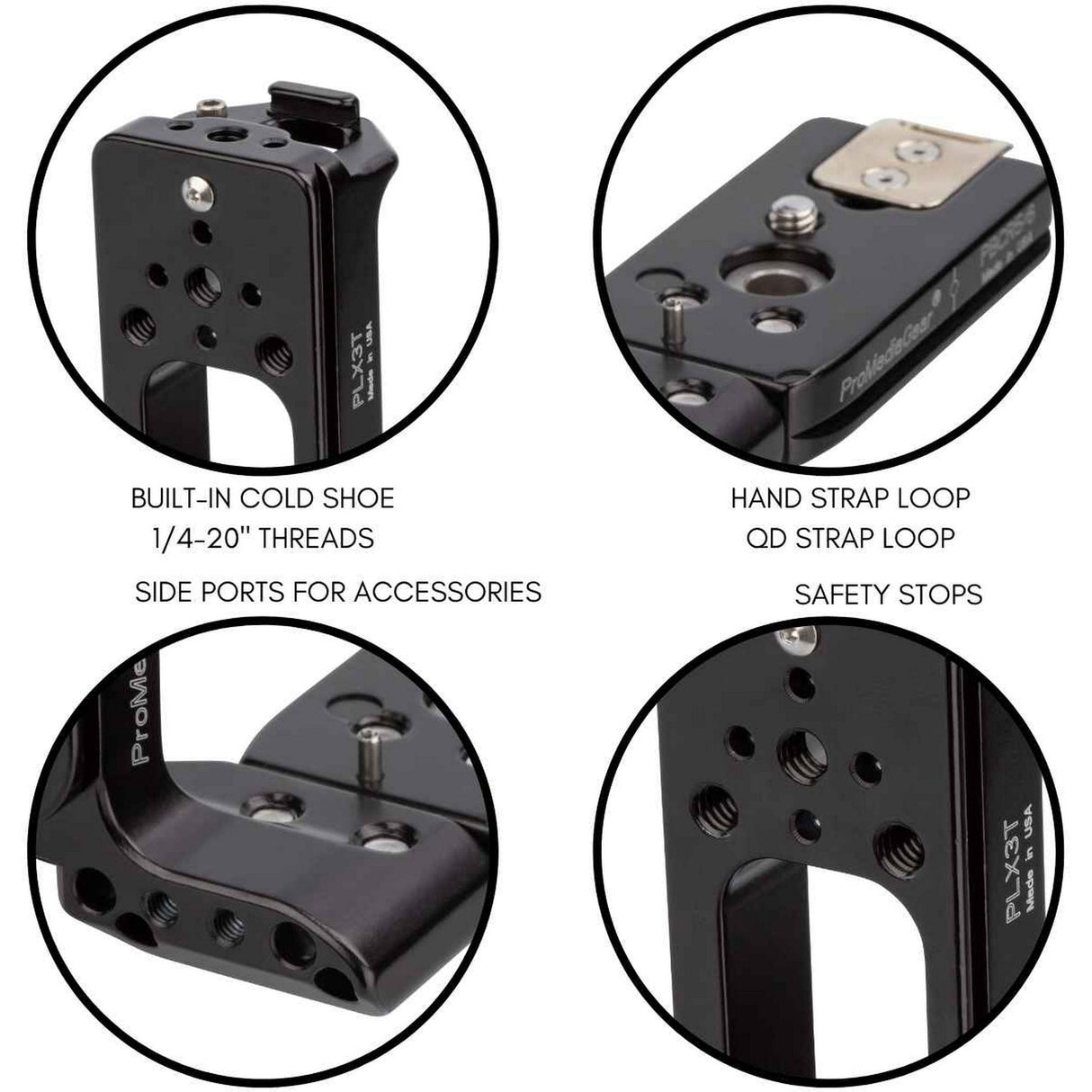 ProMediaGear PLCR56 Arca-Swiss L-Bracket for Canon EOS R5 / R6 / R5 Mark II / R6 Mark II Mirrorless Camera