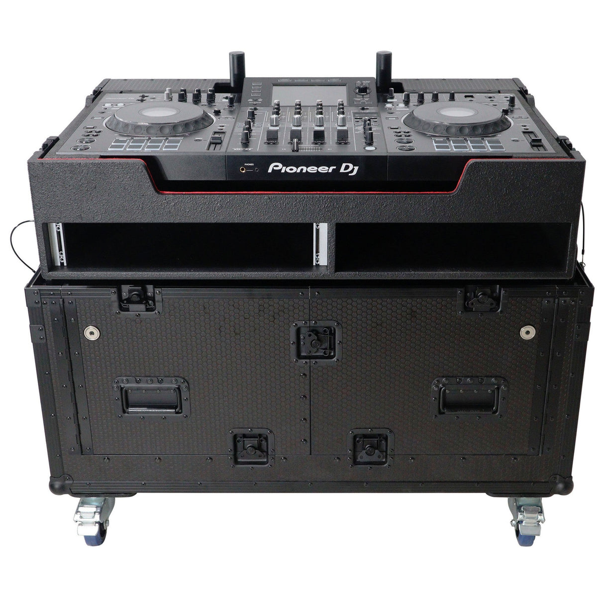 ProX XZF-UCXX Flip-Ready Hydraulic DJ Flight Case for Pioneer DJ DDJ-REV7 XDJ-XZ DDJ-1000 SZ2 SX3